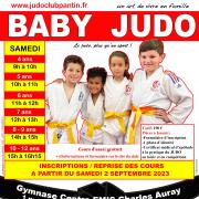 Recto affiche a4 baby judo centre emis 2023 2024