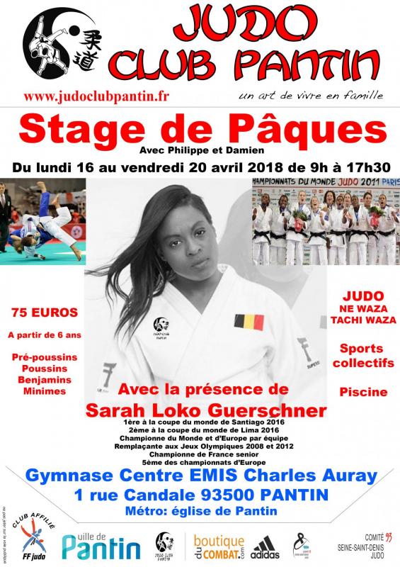 Affiche stage Pâques 2018