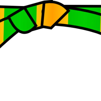 Ceinture orange verte